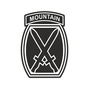 10th Mountain Division USA   Precision Cut Decal