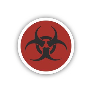 Infection Red  Sticker (Peel' N Stick)