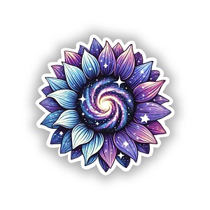 Galactic Sunflower.  Sticker (Peel N' Stick)