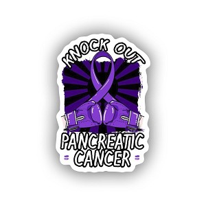 Knock Out Pancreatic Cancer  Sticker (Peel N' Stick)