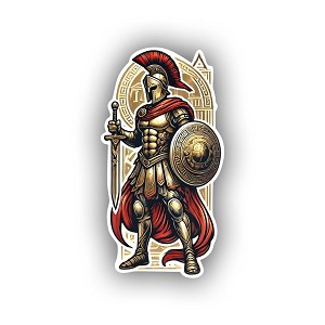 Greek God Spartan Precision Cut Decal