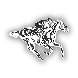 Horse Racing Thoroughbred Running Presicion Cut Decal