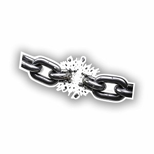 Broken Steel Chain Snapping Precision Cut Decal